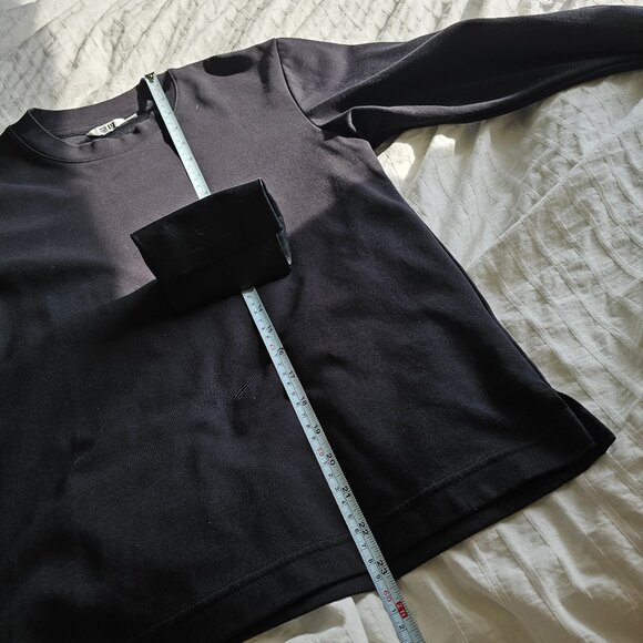 Uniqlo AIRism Cotton Crew Neck Long Sleeve - 2024 - Black - Sz XXS - Picture 8 of 12
